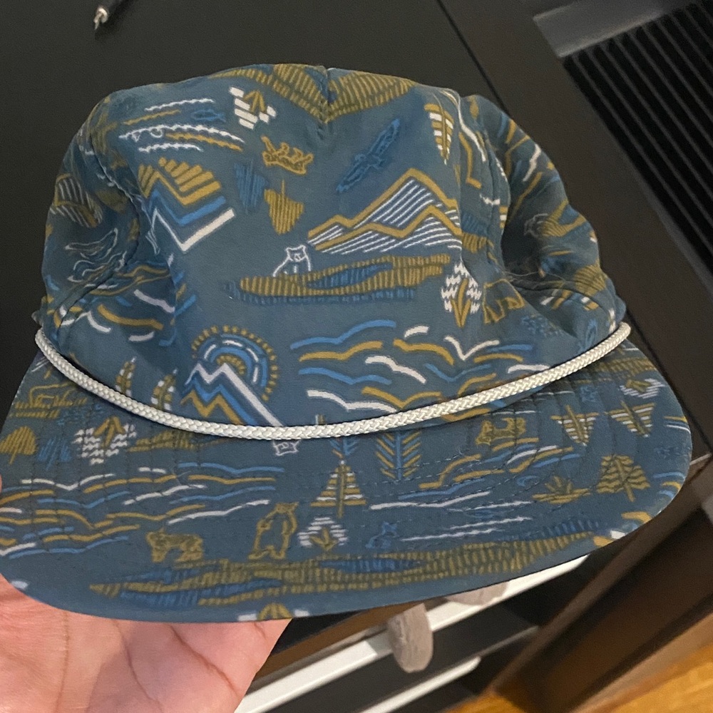 Patagonia Blue and Yellow Patterned Cap